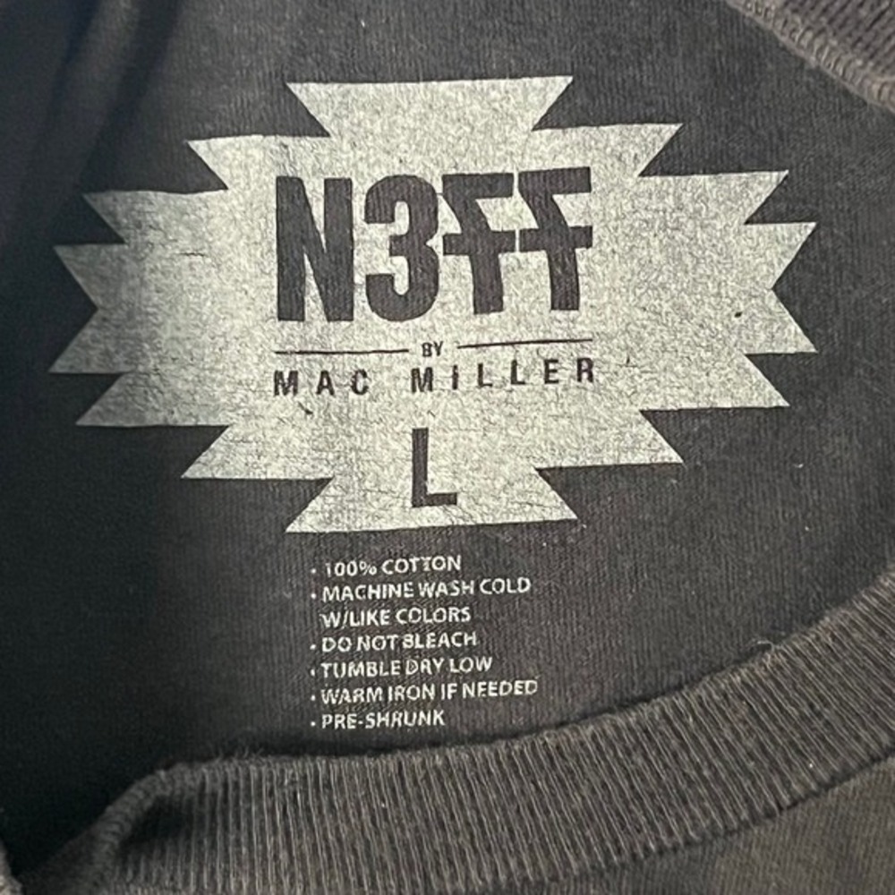 Neff Mac Miller T-Shirt Mens Large Black Graphic Tee Southwestern Tribal N3FF - Picture 4 of 6